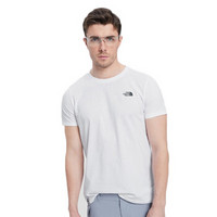 北面TheNorthFace春夏新款男款户外速干衣排汗透气休闲短袖T恤（白色）NF0A3VRC   M