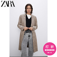 ZARA新款 女装 绒面质感效果大衣外套 02712152706 L (175/96A) 貂色