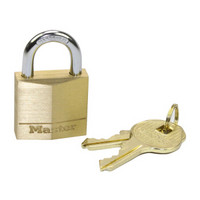 玛斯特（Master Lock）黄铜挂锁家用宿舍柜实心门锁130MCND 美国专业锁具品牌