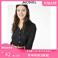 MONKI秋季 复古黑色衬衣长袖上衣花衬衫女秋宽松 0628346 165/88A 粉色印花050