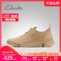 clarks其乐女鞋明星同款trispark英伦复古运动三瓣底老爹鞋女36蓝色