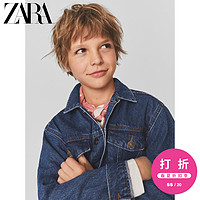 ZARA 新款 童装男童 春夏新品 靛蓝色牛仔夹克外套 06987776407 深蓝色 8 岁 (128 cm)