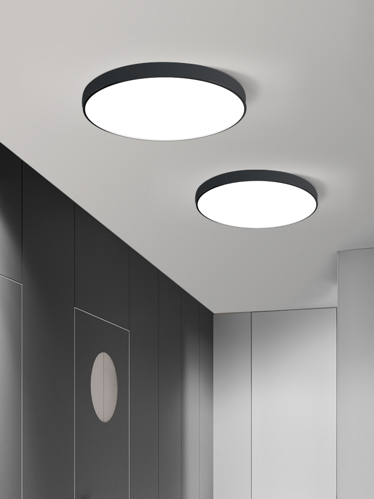 北欧过道灯led吸顶灯具入户进门走廊玄关简约现代卧室房间阳台灯 A款白【卧室10-15㎡】36W壁控三色光 抢