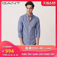 GANT/甘特春男士休闲长袖衬衫时尚上衣修身衬衣3046002 3XL 423-蓝色