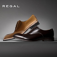 REGAL 丽格 商务正装通勤男士低帮鞋平跟日本制男鞋811R 39 DBR(深褐色)YYK15