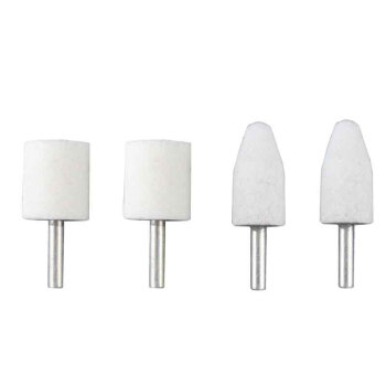 极力熊 带柄砂轮白刚玉磨头 火石仔 圆锥 6*20mm （50个装）