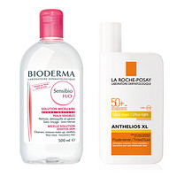  理肤泉 防晒乳 SPF50+ 50ml + BIODERMA 贝德玛洁肤液 500ml