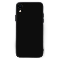 伟吉iPhoneXR 玻璃后盖手机壳（钢化玻璃后盖+TPU软边）防摔全包新款硬壳 黑色 适用于苹果XR