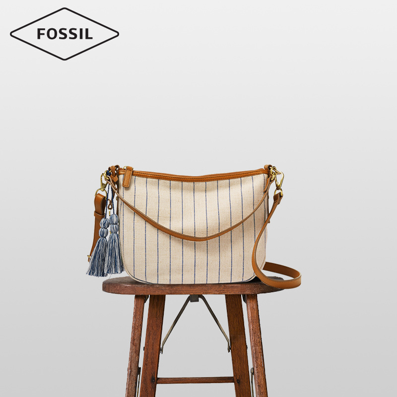 Fossil女包2020春夏新品欧美时尚牛皮流苏单肩斜跨手提包ZB1320