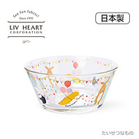 LIVHEART玻璃碗家用耐热甜品碗可爱少女心创意早餐水果沙拉碗单个