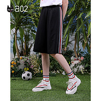 a02商场同款2020潮流条纹织带运动风宽松短裤女D1V2C0491PN