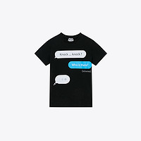 moschino/莫斯奇诺男女童装短袖T恤短信印花棉质短袖HMM02Q LBA10