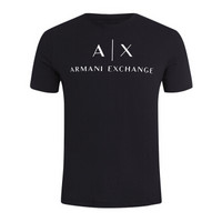 ARMANI EXCHANGE阿玛尼奢侈品男士短袖针织T恤衫8NZTCJ-Z8H4Z BLACK-1200 XS
