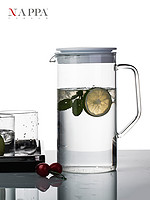 NAPPA新品冷水壶玻璃 耐高温凉水壶大容量家用果汁壶日式风玻璃壶 *2件