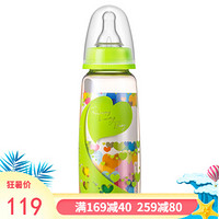 啾啾（CHUCHU） 日本原装进口仿母乳新生儿标准口径ppsu奶瓶配硅胶奶嘴耐摔彩色款240ml 绿色3355