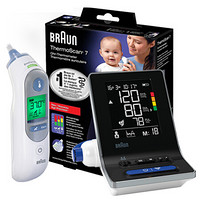 博朗（Braun）耳温枪IRT6520WE+博朗（Braun）上臂式血压计BUA6150WE  耳温计温度计 血压测量仪测量计