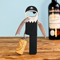 SUCK UK 男友礼物创意独腿海盗开瓶器独眼龙开瓶器 多功能开瓶器酒起子