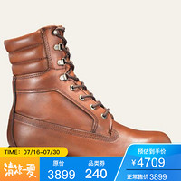 Timberland添柏岚男鞋8英寸马丁靴A1TD4210 Brown Full-Grain 7.5 M