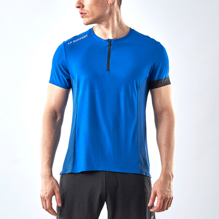 LP 男子运动短袖 健身跑步修身反光T恤 透气干爽舒适 LTM2301O 蓝色 L