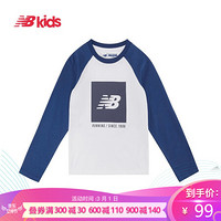 New Balance nb童装 男女童4~14岁 圆领T恤7D91S 藏青色 7D91S013 110cm(110)