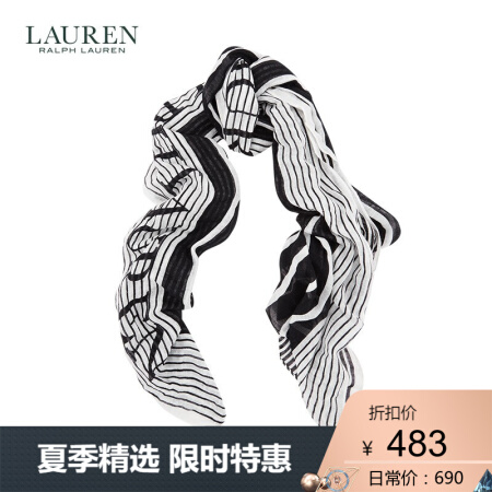 Lauren/拉夫劳伦女配 2020年夏季Giada围巾70046 001-黑色 ONE