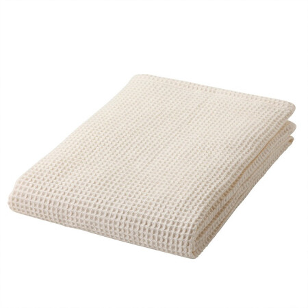 MUJI 棉蜂窝纹 浴巾·薄型 原色 70x140cm