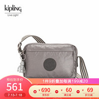 kipling女包迷你小包包帆布包时尚简约手提包单肩包斜挎包|ABANU 金属炭灰