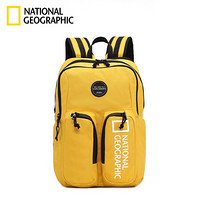 国家地理National Geographic双肩包男多口袋大容量旅行包13英寸电脑包休闲背包女 黄色