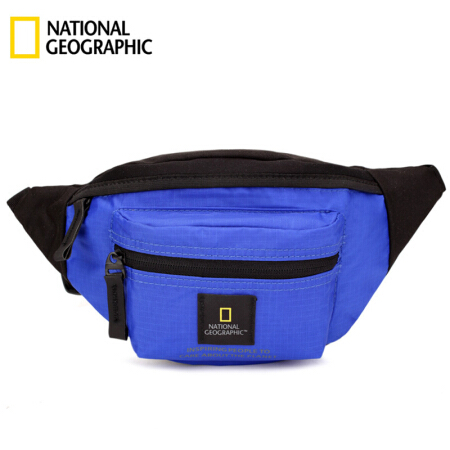 国家地理National Geographic逍遥者系列腰包户外休闲运动包防泼水旅行防盗包 蓝色