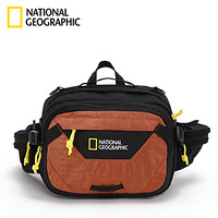 国家地理National Geographic腰包时尚单肩斜挎包背包防水胸包潮 橙色
