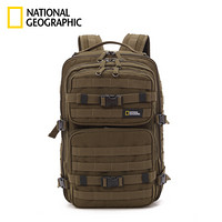 国家地理National Geographic双肩包户外背包大容量旅行包16英寸电脑学生书包潮RFID信息防盗 卡其色