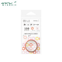 日本midori 日期标注贴手帐贴纸小清新可爱日记装饰半透明标记贴 花朵