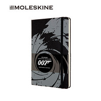 MOLESKINE 合作款007系列詹姆斯·邦德黑色大型横间笔记本 商务办公会议记事本3838