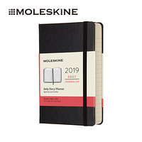 MOLESKINE 2019年12个月 黑色硬面日记笔记记事本手帐口袋型 5642