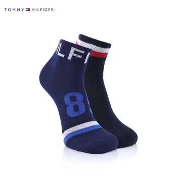 TOMMY HILFIGER 男装2019夏季袜子（2双装）-382004001 蓝色322 OS