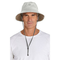 美国Coolibar 防紫外线帽 防晒太阳帽渔夫帽 男士款 02594 米白色 L/XL