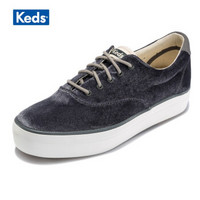 Keds女鞋百搭款天鹅绒面女鞋松糕鞋厚底休闲鞋春季新款 WF59995 深灰色 37