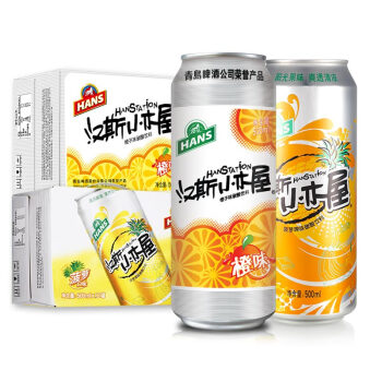  HANS/汉斯 果味碳酸饮料 菠萝啤酒  2x12x500ml 听装