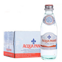 普娜Acqua Panna矿泉水玻璃瓶装250ml*24瓶 饮用水无汽弱碱 瓶装水整箱包邮