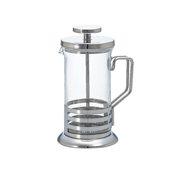 HARIO 日本原装进口耐热玻璃不锈钢法压式茶壶 冲茶器 THJ-2SV