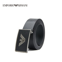 EMPORIO ARMANI 阿玛尼奢侈品男士立体鹰标金属按扣腰带 Y4S196-YMF0G BLACK-80001 105