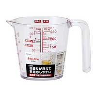 阿司倍鹭（ASVEL）耐热耐高温透明塑料量杯 烘焙工具厨房计量杯三种刻度 250ML