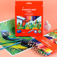 马可（MARCO）48色油性彩色铅笔专业手绘设计涂色填色彩笔绘画笔套装C70006A（配卷笔刀）