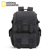 國家地理National Geographic雙肩包男女電腦包酷帥書包大容量防潑水背包 黑色