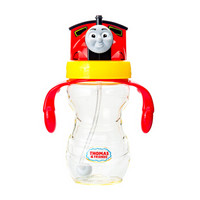 托马斯和朋友(Thomas&Friends)儿童3D卡通双柄PA吸管杯宝宝小火车冷水杯水壶300ML（詹姆士）4711TM