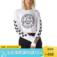 vans范斯卫衣女纯棉短款长袖上衣3970935 White Large