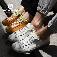 SCARPA 思卡帕 休闲鞋男鞋 大都会悦动版 简约时尚牛皮休闲鞋白拼奶白色