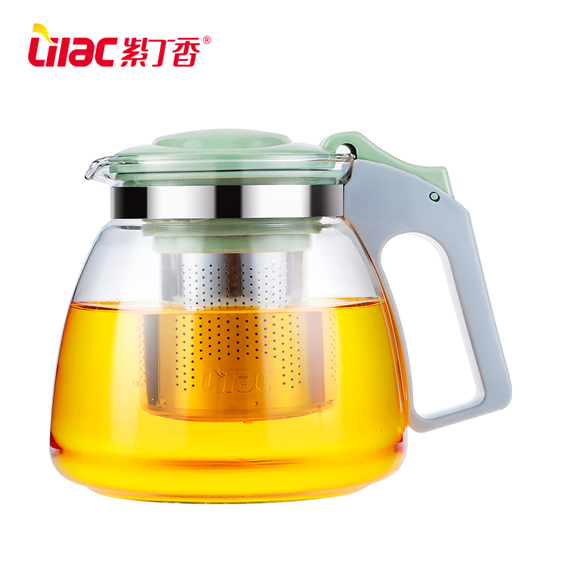 紫丁香耐热玻璃茶壶过滤茶具家用冲茶水壶红茶壶花茶壶办公泡茶壶