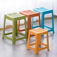 CHAHUA 茶花 塑料凳子高脚凳加厚家用客厅餐厅防滑餐桌凳折叠椅子便携式