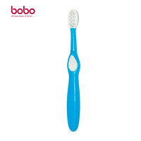 bobo乐儿宝牙刷婴儿牙刷12个月以上宝宝牙刷软毛儿童训练牙刷清洁牙刷 蓝色(12个月以上使用) 乳牙刷BS302